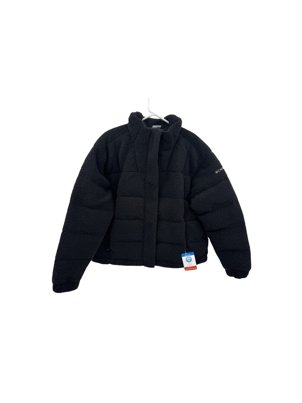 Columbia Women's Ruby Falls Novelty Jacket Black Doodle Sherpa XL MSRP $240